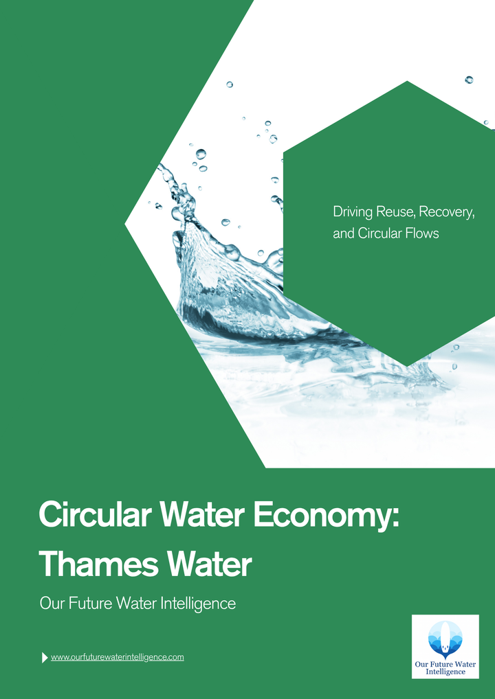 Cover of Thames Water report on circular water economy with water splash design